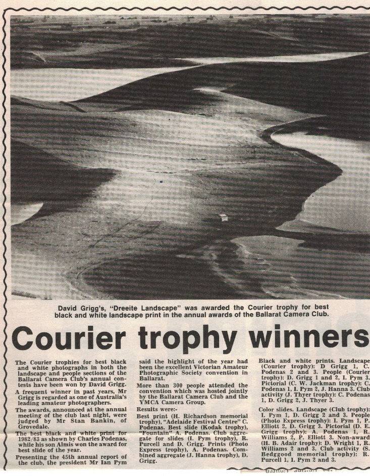 1983 Courier Trophy Winners