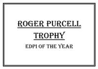 Roger Purcell Trophy Winner 2014