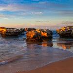 Sunlit Peterborough Beach by Trevor Bibby
